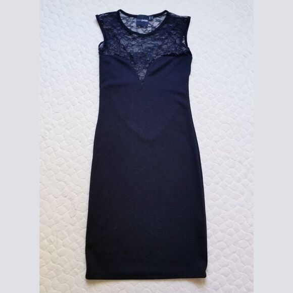ASOS little black dress lace plunging back neck 2 - Picture 9 of 11